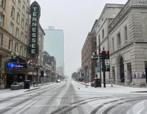 downtown knoxville in snow