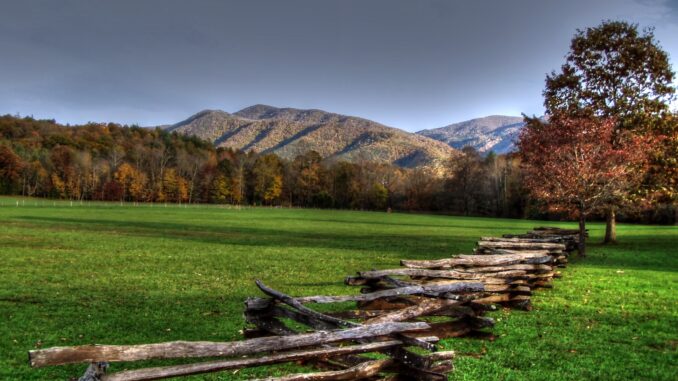 cades cove land in smoky mountains tennessee