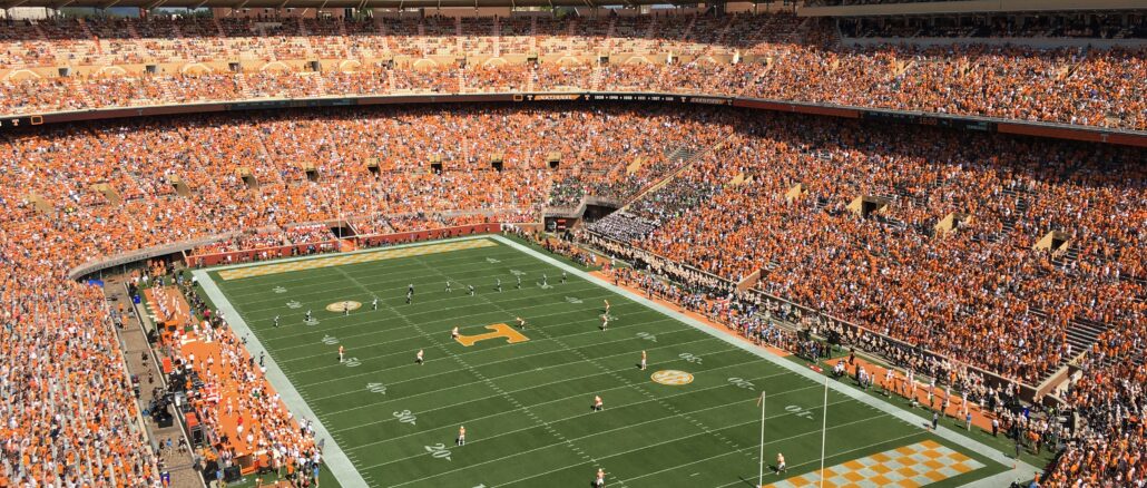 Neyland stadium at the Universtiy of Tennessee on game day football stadium