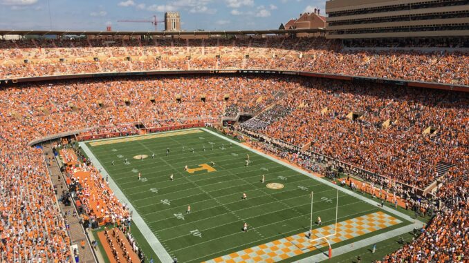 Neyland stadium at the Universtiy of Tennessee on game day football stadium