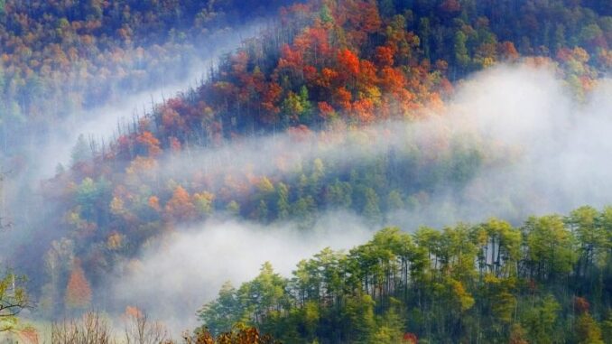 smoky mountains in fall