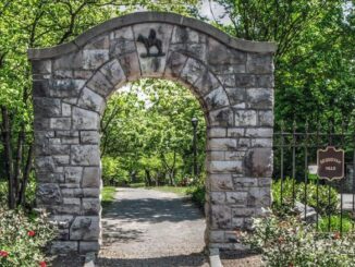 sequoyah hill stone pillar entrance